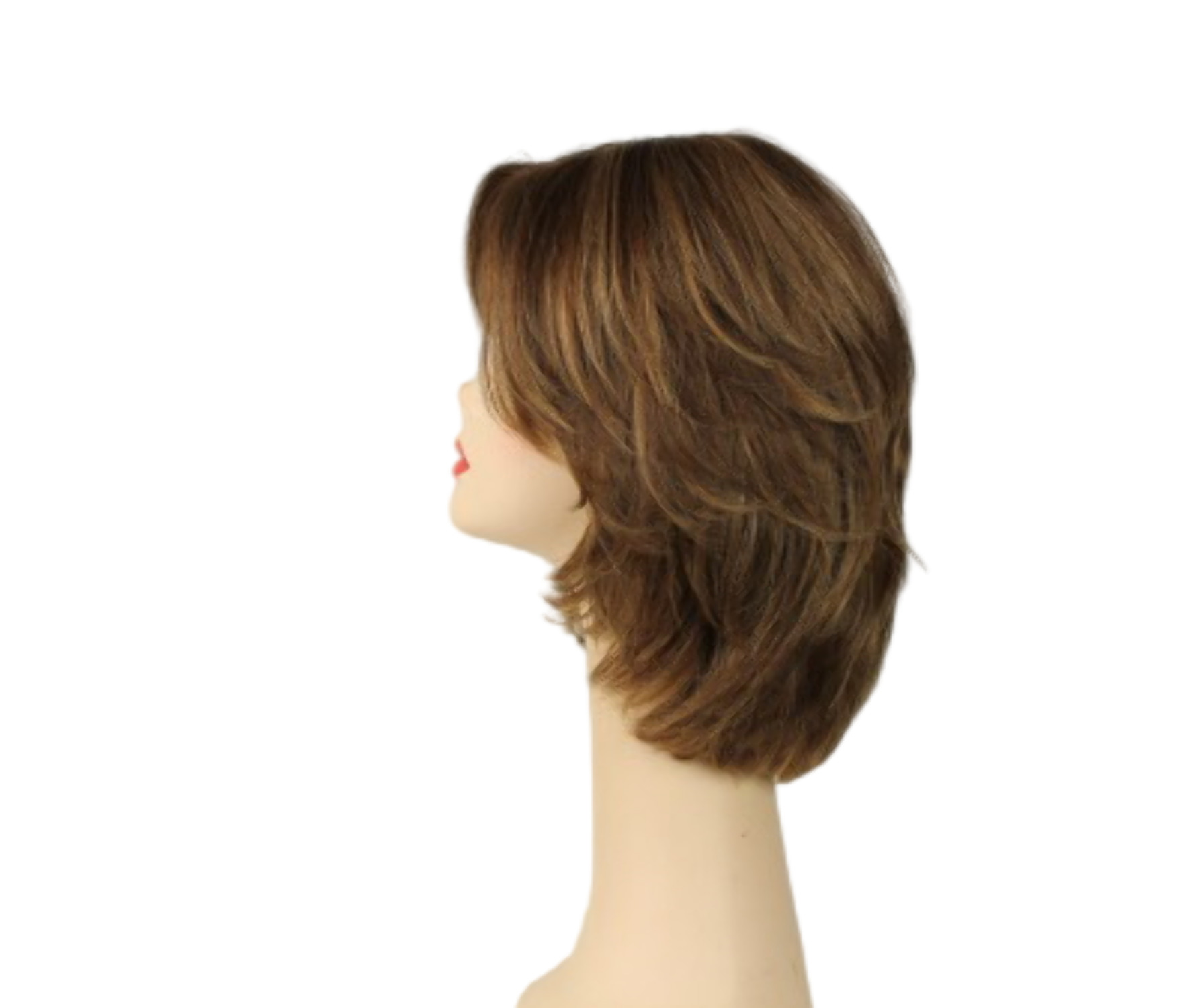 European Human Hair Freeda Wig Regina Light Brown With Warm Blonde Highlights Multi Skin Top Size S