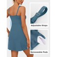 thumbnail image 4 of Vestido de tenis Desol azul sin mangas con bolsillos para pantalones cortos integrados, 4 of 5