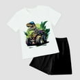 thumbnail image 2 of Summer Baby Boy Clothes 2T Toddler Baby Boy Clothes Boys Summer Outfits Short Sleeve Patchwork T-Shirt & Solid Shorts Set 12 Months-5T, 2 of 4