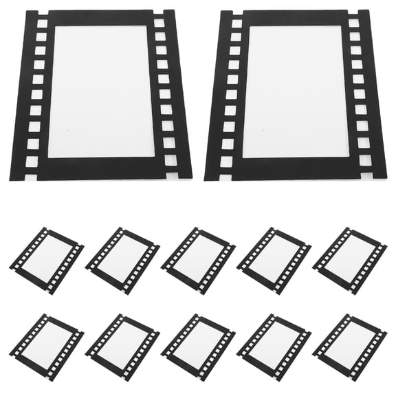 OUNONA 10Pcs Vintage Black Cardboard Filmstrip Picture Frames Without Stand Retro Photo Display for Decoration