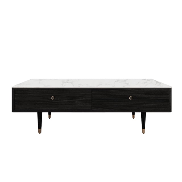 Mesa de CENTRO 1 M Praga ilios innova con cajones de madera cubierta efecto mármol