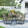 thumbnail image 6 of Ulax Furniture Outdoor Aluminum Round 59.5" Dining Table With Removable Lazy Susan for 6 Person, 6 of 7