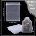 thumbnail image 2 of 30Pcs Sheer Organza Bags White Drawstring Gift Bag Bulk 12x16 Inch Large Jewelry Pouches Festival Gifts Decoration Party Favor Mesh Pouch for Jewelry Cosmetic Storage Packaging Travel Crafts, 2 of 6
