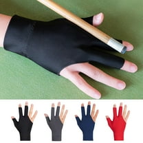 sunsanly 1Pc 3-Finger Billiards Glove Anti-slip Sweat-absorbing Breathable Men Women Right Hand Snooker Cue Sport Glove Billiards Accessories