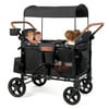JOYMOR Stroller Wagon for 4 Kids, Bus Seating, Rubber Wheel, Phone Holder, 64 lbs, for Unisex Infant