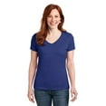 thumbnail image 1 of Hanes Ladies 4.5 oz. 100% Ringspun Cotton nano-T V-Neck T-Shirt, 1 of 4