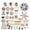 No. 6 90pcs box s, variant on 50/55/58/80/90/94/96Pcs for Sock Shoe Brooch Pin Sweater Shawl Clip Artificial Pearls Brooch Charm Rhinestones Safe Pin