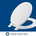 thumbnail image 2 of Asiento de Inodoro Bemis 400TTA Redondo Duradero de Madera Blanco, 2 of 5