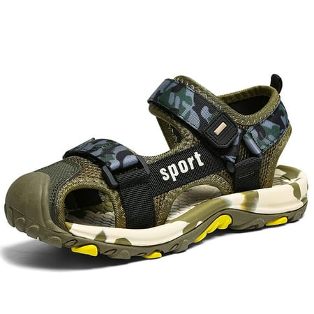 

Boys Sandals Closed Toe Toddler Sport Sandals Little Kid Summer Shoes for Big Kid Walking Hiking Outdoor Army Green