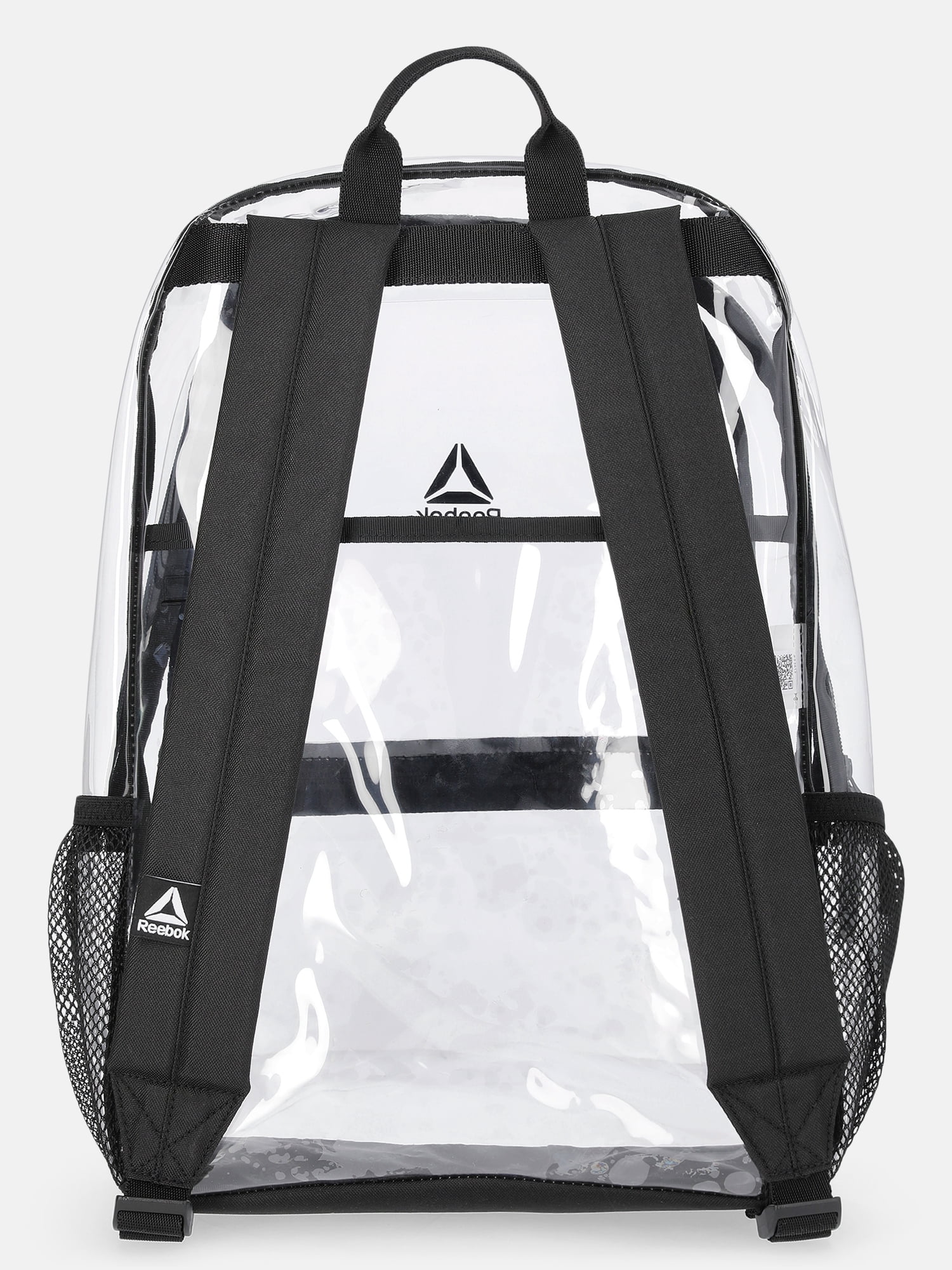 Reebok Kids' Kiwi 17" Clear Backpack, Black