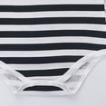 thumbnail image 5 of mgoYE Baby Boy Romper Size 3-6 Months Baby Unisex Bodysuits Bear Pattern Sleeveless Striped Bodysuit Soft Playwear for Girls Boys Slip Clothes Black, 5 of 5