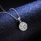 thumbnail image 2 of Colgante de plata pura de 1 quilate, collar de moissanita, anillo de diamantes de moda para mujer, bolso redondo, colgante de plata nuevo, cadena de clavícula, 2 of 4