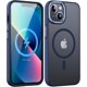 thumbnail image 1 of Magnetic for iPhone 13 Case & iPhone 14 Case, [Compatible with Magnetic]Slim Non-Slip Translucent Matte Phone Case, Blue, 1 of 4