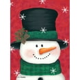 thumbnail image 2 of Kennedy, Lisa 25x32 White Modern Wood Framed Museum Art Print Titled - Pine Cones and Green Plaid Snowman, 2 of 4