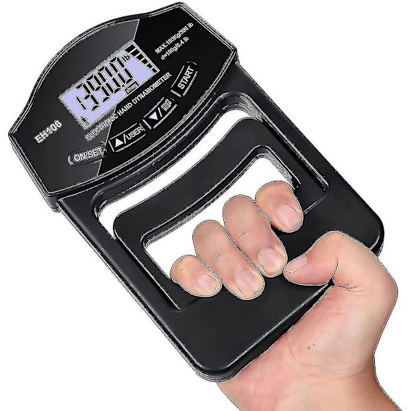 Grip Strength Tester, 180kg Digital Hand Dynamometer Grip Strength Tester USB LCD Screen Hand