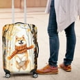 thumbnail image 4 of Welcome Fall Akita Strolling Through the Autumn Maple Forest Travel Luggage Cover Inu Dog Lover Suitcase Dust Protective Decor - 12012, 4 of 5
