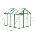 thumbnail image 5 of Witaxima 6x8 FT Heavy Duty Walk-in Greenhouse, Aluminum Alloy Frame with Polycarbonate Panels, Windproof & UV Protection, Raised Base & Anchor, All-Season Outdoor Backyard Greenhouse, Green, 5 of 5
