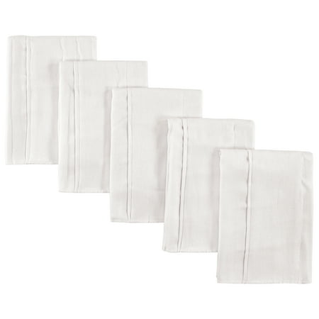 - Luvable Friends Premium Prefold Cloth Diapers, White, 5 Pack