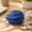 Dark Blue, variant on Round Hard Shell Earphone Storage Case, Portable Anti-Press Cable Earbud Organizer Box with Zipper