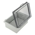 thumbnail image 3 of Ailao Caja De Distribución Caja De Conexiones Plástico ABS Impermeable A Prueba De Polvo Carcasa con Bisagras Caja De Proyecto Universal para Exteriores con Cubierta Transparente Gris, 3 of 14