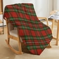 thumbnail image 3 of Christmas Tartan Plaid Soft Throw Blanket Lightweight Flannel Plush Fuzzy Blankets Gift for Women Kids Boys Teens 50X60 in, 3 of 6