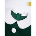 thumbnail image 4 of iiniim Kids Girls Velvet Long Sleeves Mrs Santa Claus Coat Jacket Christmas Elf Outerwear 4-14 Green 4, 4 of 7