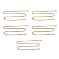 thumbnail image 1 of 5 cadenas de aluminio de 39,4 pulgadas, elegante, exquisito brillo, duradera, multiusos, cadena artesanal de metal para bolsa de joyería, bricolaje, oro, 1 of 14