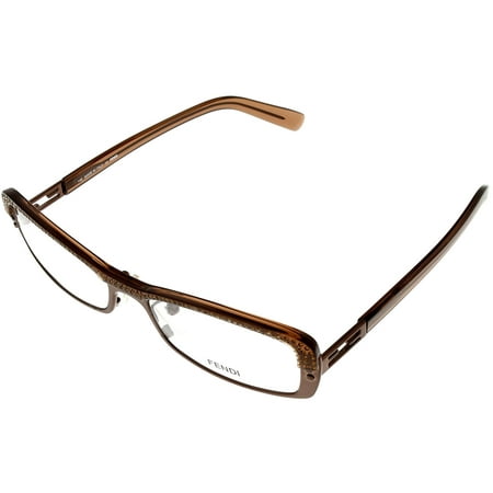 frames fendi prescription eyeglasses rectangular lens temple bridge womens brown walmart dialog displays option button additional opens zoom