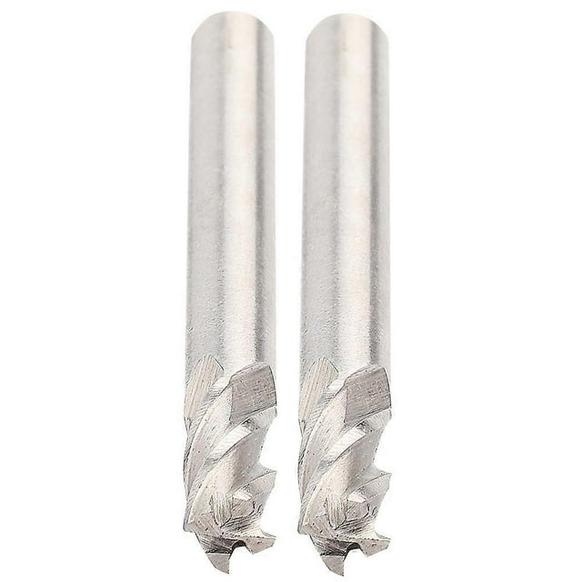 2pcs HSS 6mm 4 Flutes End Mill Metal Cuttting Engraving Milling Machine Bit CNC Tool