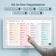 Skylight Calendar Max 27-inch Touchscreen Digital Calendar, All-in-One Family Organizer and Chore Chart, Wall Mountable Planner - Classic White