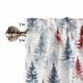thumbnail image 5 of Christmas Tree Kitchen Curtain 2 Panels Curtains 72 Inch Length, Xmas Tree Watercolor Blue Red Curtains Rod Pocket Curtains Window Drapes Treatment Window Cafe Curtains, 5 of 5