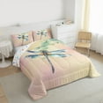 thumbnail image 3 of Manfei Vintage Dragonfly Insect Queen Comforter Set, Rustic Farmhouse Animal Bedding Sets, Teens Kids Adult Reversible Bedding Comforter Set, Lightweight Room Decor, 3pcs, 3 of 8