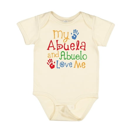 

Inktastic My Abuela and Abuelo Love Me Boys or Girls Baby Bodysuit