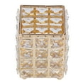 thumbnail image 3 of Porta brochas de maquillaje estilo europeo, taza de almacenamiento de maquillaje para baño, hogar, dormitorio, oficina, dorado, 3 of 14