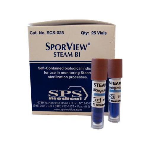 SPS Medical SCS025 SporView SelfContained Steam BI Biological
