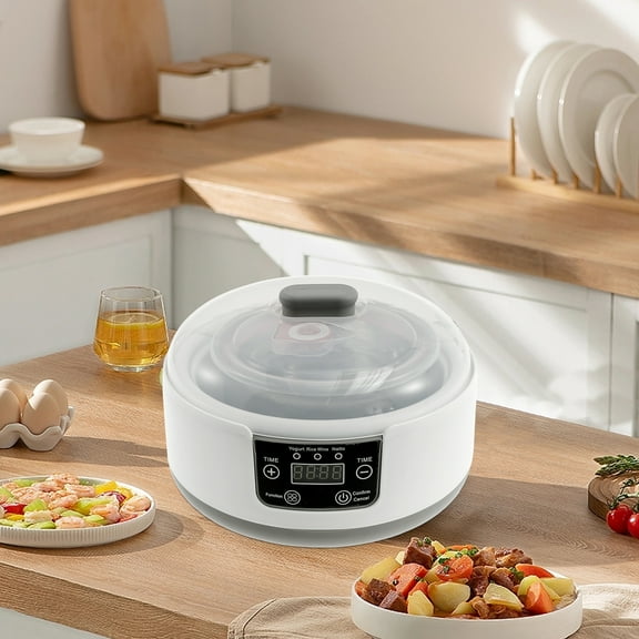 AEVXKHI Stainless Steel Electric Yogurt Machine, Constant Temperature Fermentation Probiotic Auto Yogurt Maker, Intelligent Electric Yogurt Creator Suitable