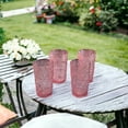 thumbnail image 2 of Set of Four Pink Paisley Acrylic Stemless Highball Glass, 2 of 5