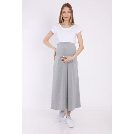 

LVMA9030 - Womens Maternity Maxi Length Skirt Stretch with Waistband