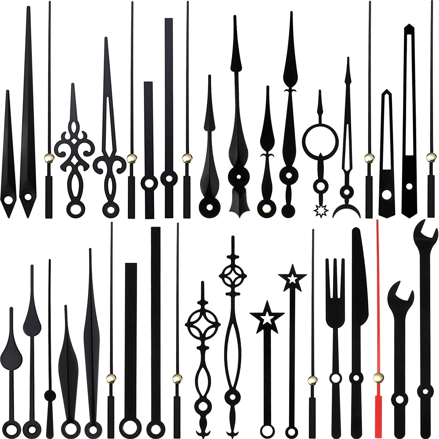 14 Sets Clock Hands Wall Clock Replacement Silent Clock Mechanism Hands