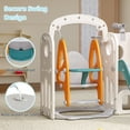 thumbnail image 3 of Gitawusa Indoor Toddler Plastic Play Center with Slide, Basketball Hoop and Matching Ball for Kids, 3 of 7