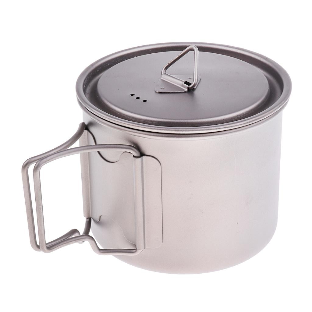 Outdoor Stainless Steel Camping Cup Pot Bowl Backpacking Travel Cup 