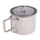 thumbnail image 1 of Taza/tazón/olla de titanio con mango plegable de 420 ml/550 ml con tapa y malla 550ml Cola Copa de camping al aire libre, 1 of 8