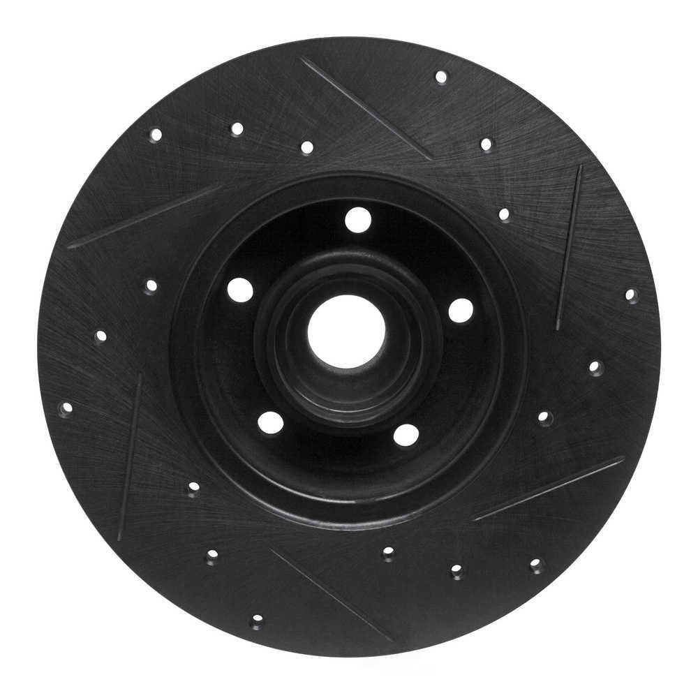 Dynamic Friction Company 633-74037L DFC Brake Rotor - Drilled And Slotted - Black