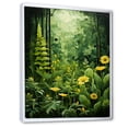 thumbnail image 2 of Designart "Plants Green Reverie Collage I" Floral Floater Framed Wall Art Living Room, 2 of 7