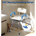 thumbnail image 5 of Bluelog Sliding Shower Chair, Extra-Wide 360° Swivel Seat Transfer Bench, Adjustable Height for Elderly & Disabled Inside Shower, 5 of 9