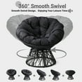 thumbnail image 5 of Ktaxon Papasan Chair, 38" Patio 360-Degree Swivel Papasan Seating with Cushion & Handwoven Wicker, Comfy Rotating Lounge Chair for Living Room Bedroom Garden, Dark Gray, 5 of 8