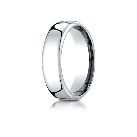 Benchmark� 10k White Gold 6.5mm European Comfort-fit Ring