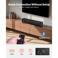 thumbnail image 3 of Barra de sonido VEVOR para Smart TV, 2.0 canales, barra de sonido compacta de 17 pulgadas, altavoces para TV y proyector, conexión Bluetooth AUX, control remoto, fácil configuración, 3 of 9