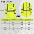 thumbnail image 4 of Hi-Vis Safety Shirt Class 3 Reflective, Yellow Long Sleeve Work T-Shirt 6-Pack L, 4 of 7