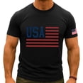 thumbnail image 5 of Kladzum 4th Of July Men's T-Shirts Short Sleeve Crew Neck Fashion Graphic Tees Breath Comfy Summer Outdoor Workout Shirts M-3XL, 5 of 6
